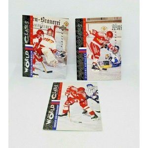 3 Be A Player 1996 Upper Deck World Classic Russian Players NHL Trading Cards